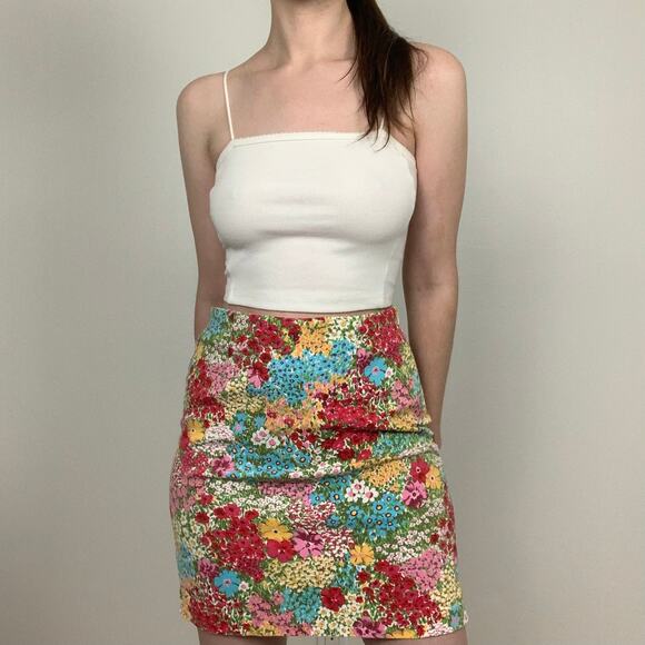 Catherine Stewart for Bellepoint Floral Mini Skirt - Picture 1 of 7